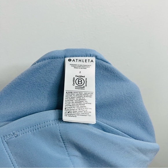 ATHLETA solstice quilted blue joggers size 2 - Picture 9 of 9